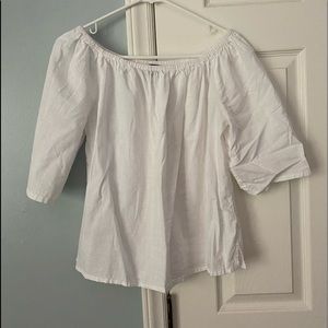 Off the shoulders linen top
